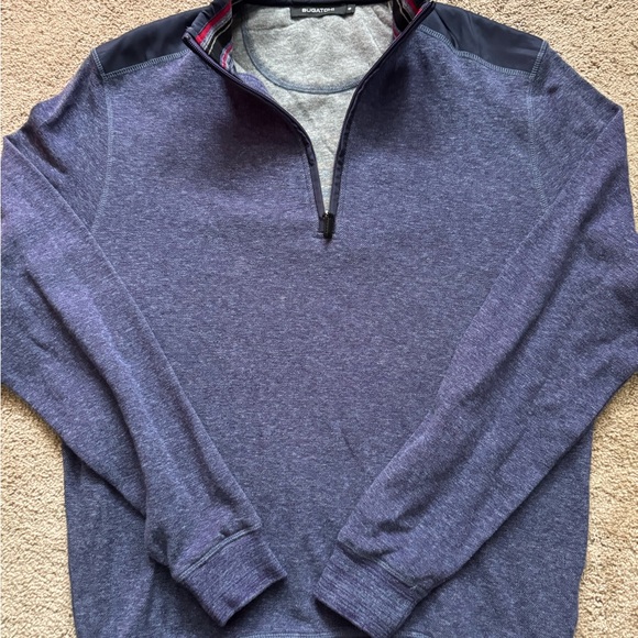 Bugatchi Quarter Zip Pullover Sweatshirt - Picture 2 of 7
